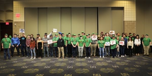 Signing Day group shot of students