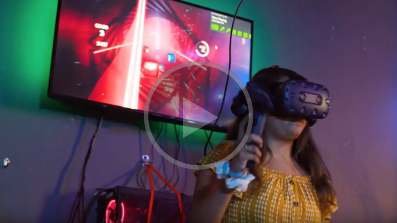 Virtual reality gaming at Paradigm