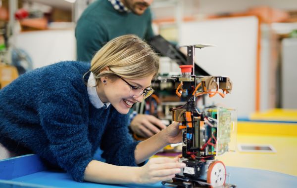 young woman engineer working