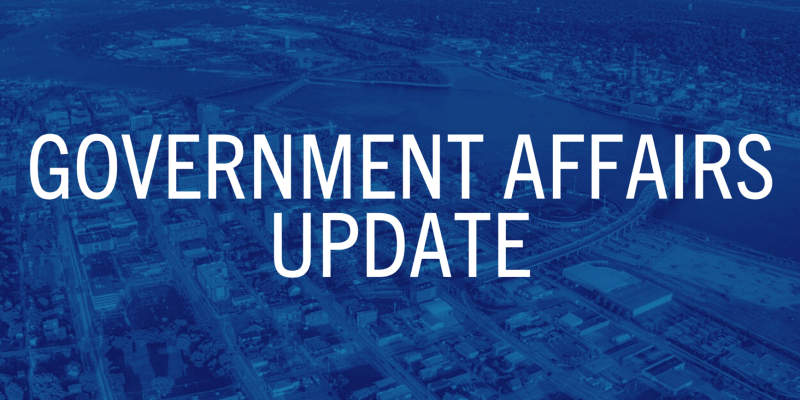 graphic stating government affairs update