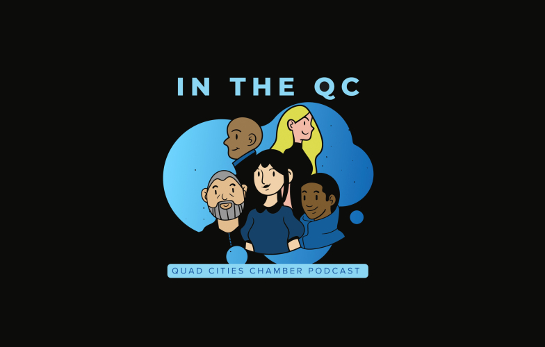In the QC podcast logo