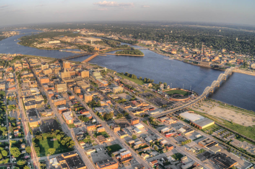 Quad Cities aerial shot