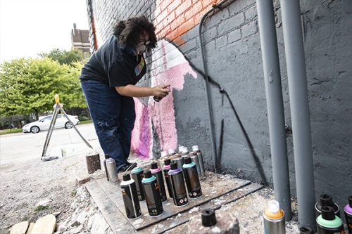 Riley Jones Rock Island mural project