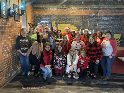 Quad Cities Chamber team at the staff holiday party