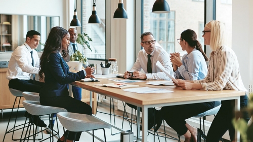 People working in an office