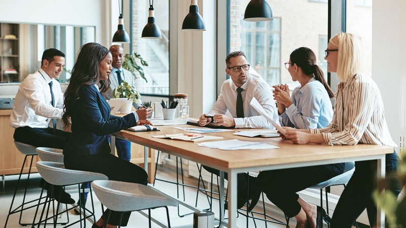 People working in an office